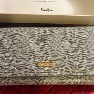 St. John Textured Wallet with Gold Accent